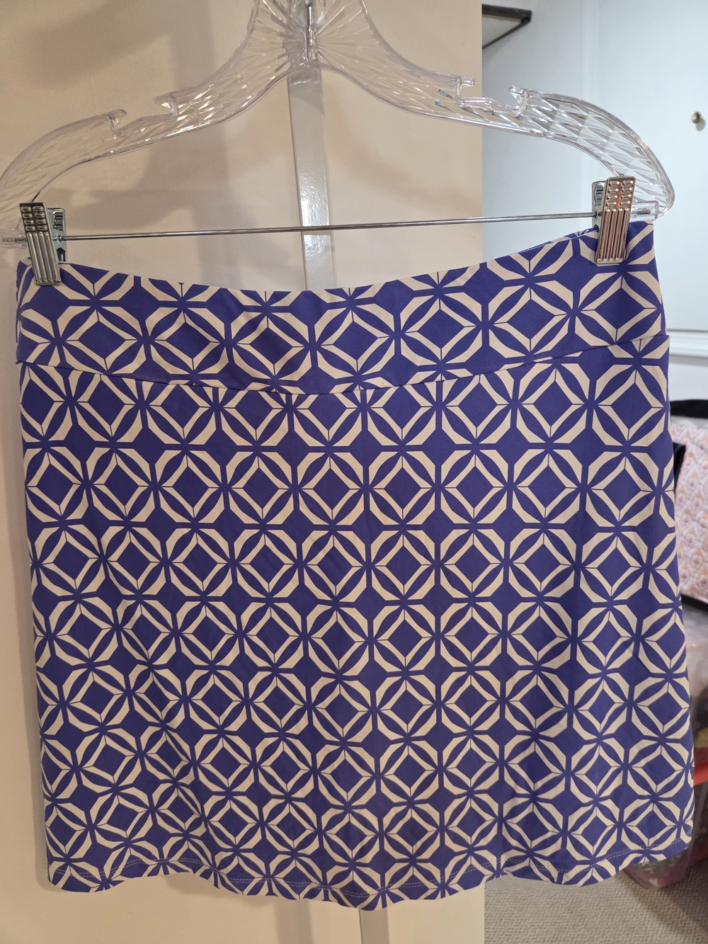 Lulu-B Purple & White Geometric Skort